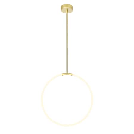 Cwi Lighting Hoops 1 Light LED Chandelier With Satin Gold Finish 1273P24-1-602